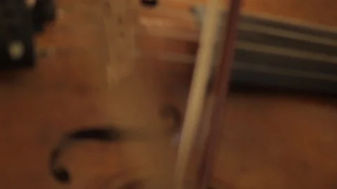 Close Up of Viola playing fast and slow notes Stock-Footage 86531566