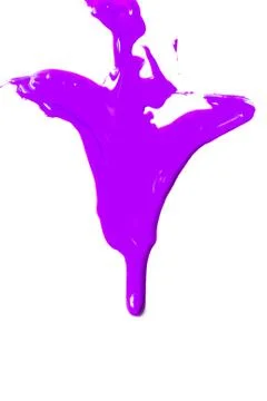 Close up of violet paint leaking Stock Photos