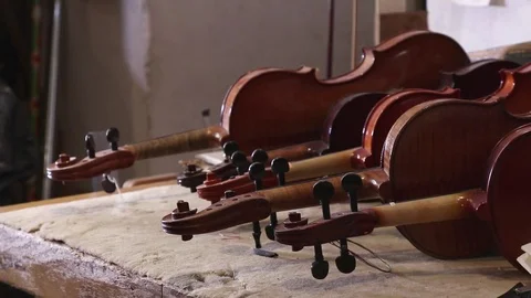 Close-up of a violin Stock Footage 83446421