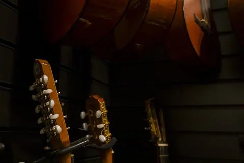 Close-up of violin instrument. Stock Photos
