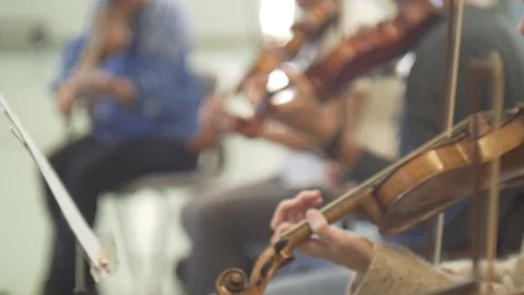 Close Up Violin Playing Stock Footage 82883641