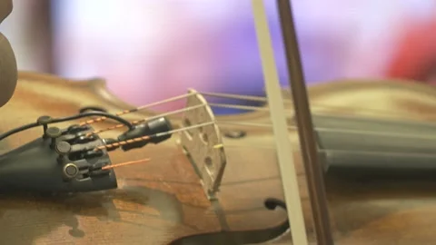 Close-up of violin playing. Slow motion. Stock Footage 150652974