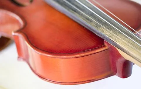 Close up of a violin shallow deep of field Foto stock