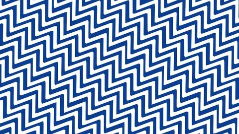 Close up of a vivid blue zigzag pattern across a white background, creating a Illustrazione stock