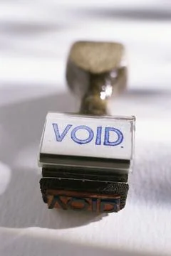 Close up of a void rubber stamp Stock Photos