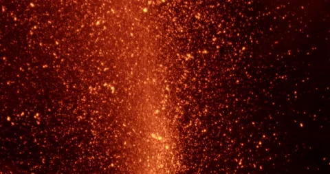 Close Volcano eruption by night the night before its bigger eruption Stock Footage 160361085