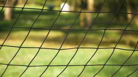 Close Up Of Volleyball Net in the Park Stock Footage 81710940