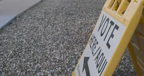 Close-up of the Voting Sign Stock Footage 142622048