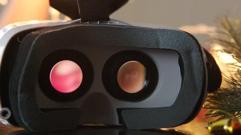 Close up of VR glasses Stock Footage 71634201