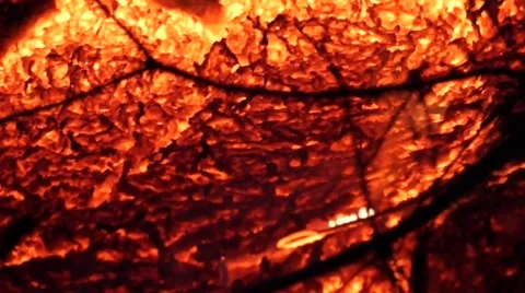 Close up w/ Pan to left across molten lava - Kilauea Hawaii Stock Footage 49701294