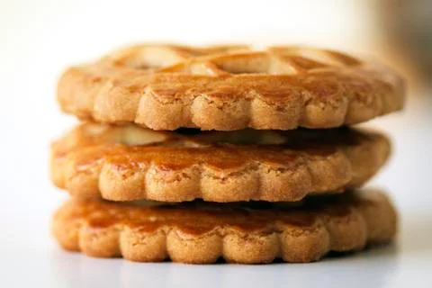 Close-up of waffles stack 写真素材