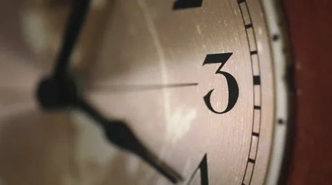 Close up of a wall clock face. 库存影片 62365756