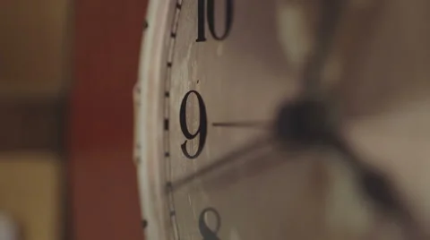 Close up of a wall clock face. Stock-Footage 62365909