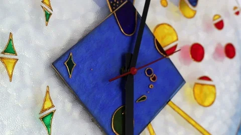 Close up on a wall clock Stock Footage 114763931