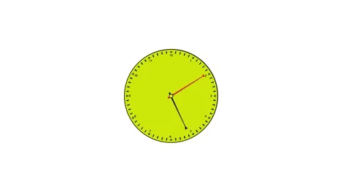 Close up of a wall clock showing time passing. Stock Footage 310106593