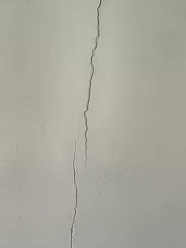 Close-Up of Wall Crack on Surface Stock Photos