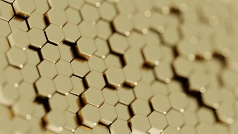 A close up of a wall with many hexagons Stock Footage 309924871