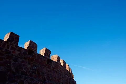 Close-up of the wall of the Peracense castle 스톡 사진