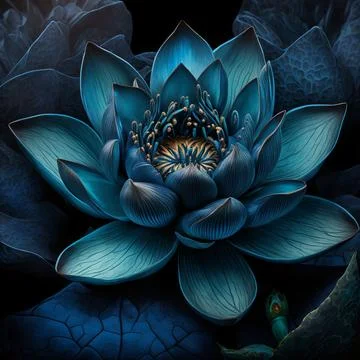 Close up wallpaper type shot of beautiful Blue lotus Stock Illustration