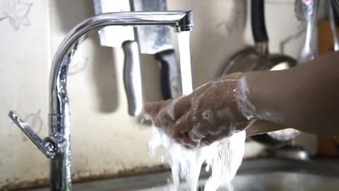 Close up washing hand Stock Footage 78314484