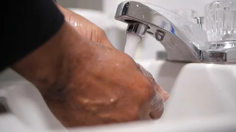 Close Up Washing hands in Sink Stock Footage 115506115