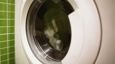 Close up of washing machine Stock Footage 45763766