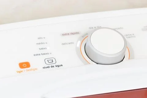 Close-up of washing machine panel on Stock Photos