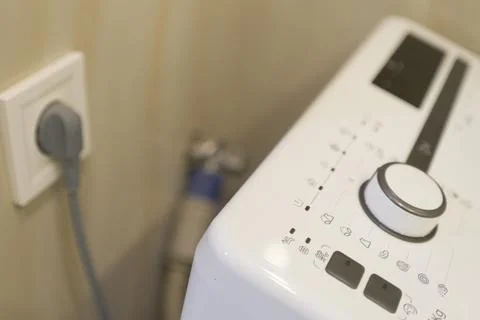 Close-up of a washing machine Stock Photos
