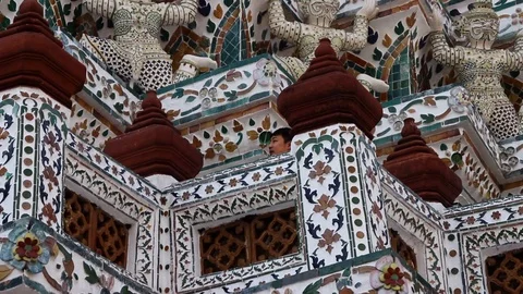Close of the Wat Arun Temple, Bangkok Thailand 動画素材 101212959