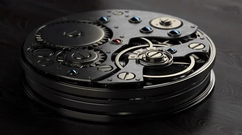 Close up watch mechanism Stock Footage 46859473