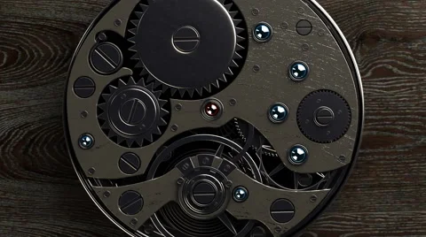 Close up watch mechanism Stock Footage 46860427