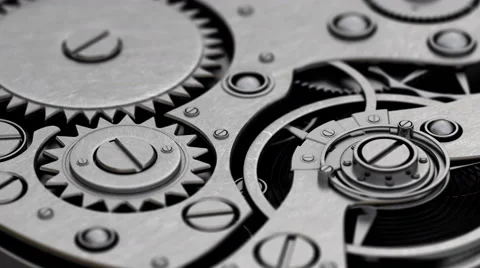 Close up watch mechanism Stock Footage 46860626