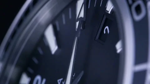 Close up on watch needles Stock Footage 46528574