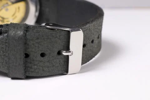 Close-up of a watch strap clasp. Stock Photos