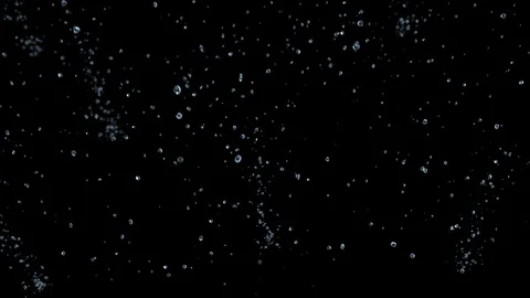 Close up of water bubbles in under water floating up to water surface. with alph Video stock 125201607