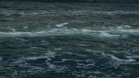 Close-up of water disturbed by a motorboat. Stock Footage 254300652