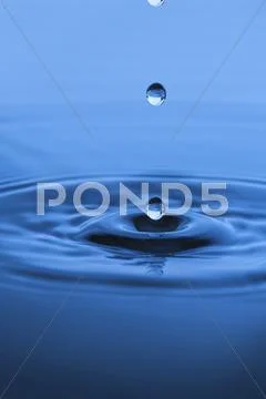 Close Up Of Water Droplet Splashing