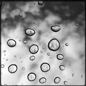 Close up of water droplets on glass Stock Photos