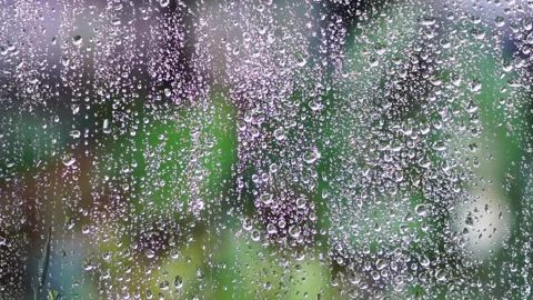 Close up Water Drops on window Glass on a rainy day, Water droplets on frosted g 스톡 동영상 206474381