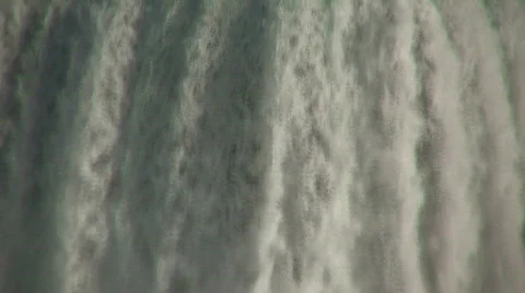 Close-up of water falling over the edge at Niagara Falls Stock-Footage 365259