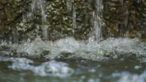 Close Up Water Flowing Bright Stock Footage 247449518