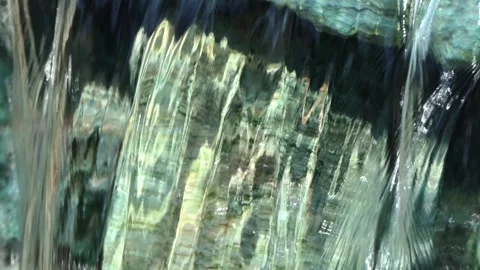 Close-up water flowing from a waterfall Stock Footage 246009599