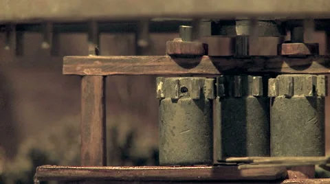 Close-up of a water mill (toy). Stock Footage 63371974