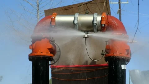 Close up of water pipe burst Video stock 148962349