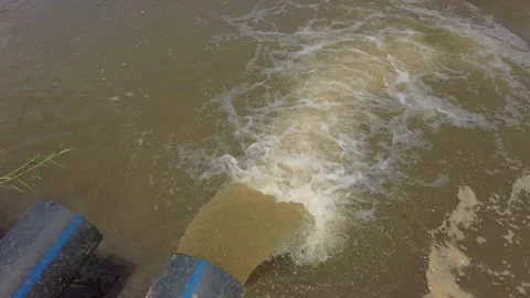 Close Up Of Water pouring Out Of The Pipe Stock Footage 218221105