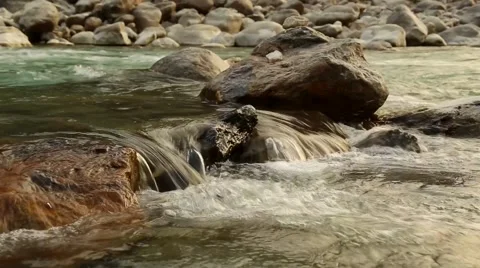 Close up of Water in river Stock Footage 65767150