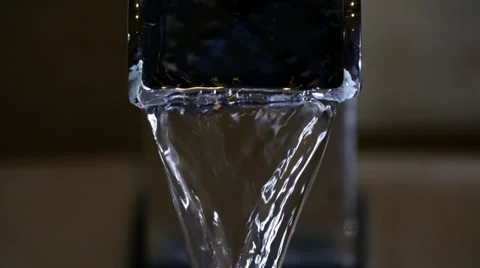 Close up of water running from a tap Stock Footage 39810385