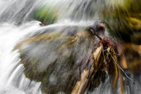 Close up of water rushing Foto stock
