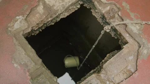 Close-Up of a Water Source Well in Nairobi, Kenya Video stock 243683405