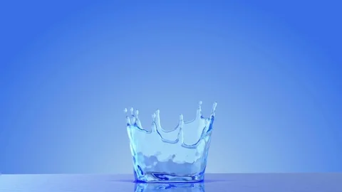 Close-up water splash. 3d slow motion Stock Footage 74688969
